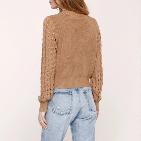 NWT Heartloom Naomi Cardigan- Anthropologie brand, size L, color camel - Picture 6 of 16
